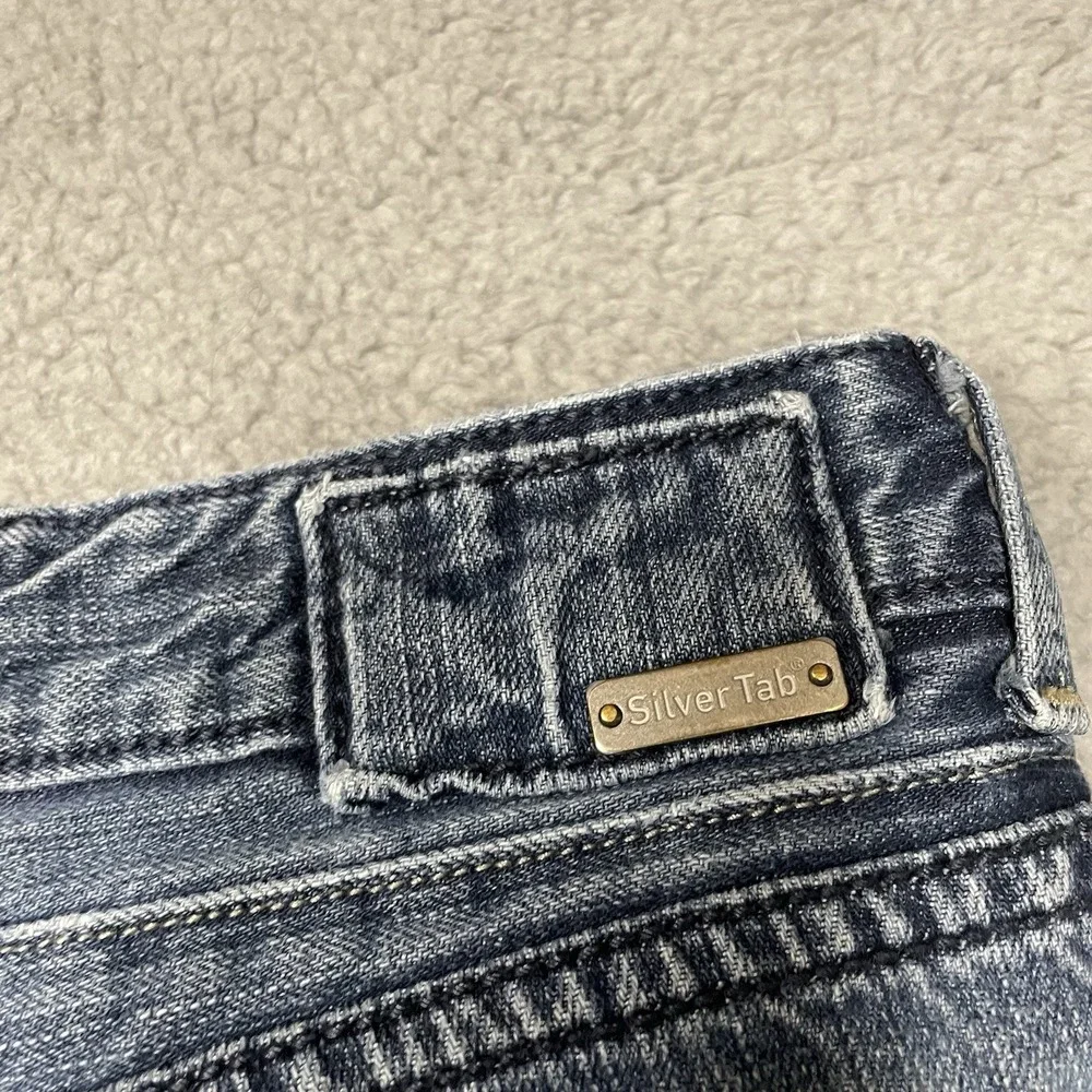 Vintage Levis SilverTab Bootcut Jeans Mens 33x32 Medium Wash Blue Y2K 90s Grunge